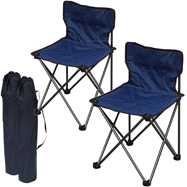 [Paquete de 2] Sillas Camping Plegables Ligeras portátiles al aire libre mochila camping silla ocio cómoda silla de playa silla de pesca