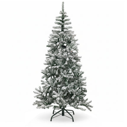 Árbol de Navidad Nevado Artificial con Nieve PVC Blanco 120/150/180/210/240cm