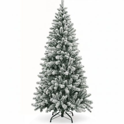 Árbol de Navidad Nevado Artificial con Nieve PVC Blanco 120/150/180/210/240cm