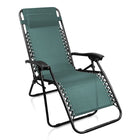 Silla Gravedad Cero silla de patio reclinable Tumbona Plegable de Descanso Ajustable con Reposacabezas para Patio Jardín Piscina Playa Balcon