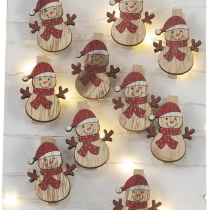 Pinzas de madera con LED con Adornos de Navidad