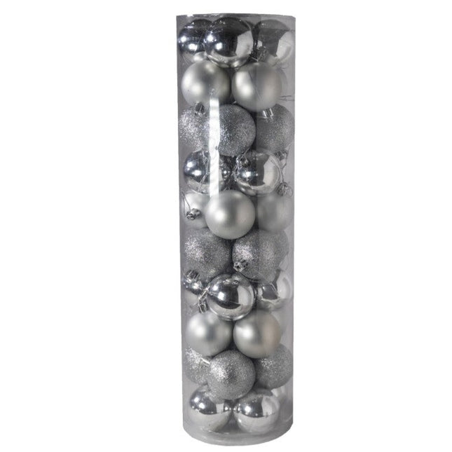 Juego de 40 adornos de bolas de Navidad bolas colgantes 5cm para decoración de árbol de Navidad