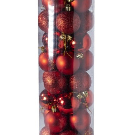 Juego de 40 adornos de bolas de Navidad bolas colgantes 5cm para decoración de árbol de Navidad