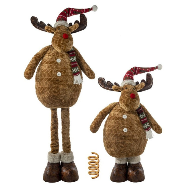 Muñecos Navideños Extensibles Decoracion de Navidad Hogar Papá Noel Reno Muñeco de Nieve Peluche Navideños