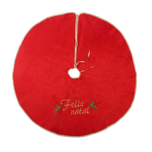 Falda de árbol de Navidad 90-110cm Tela navideña para Base de árbol Cubre Pie Alfombra para Navidad Fiesta de año Nuevo Vacaciones