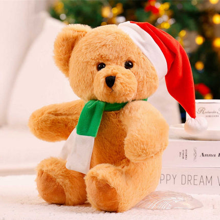 Oso de peluche de 26cm , oso de marrón suave, regalo de Navidad, decoración