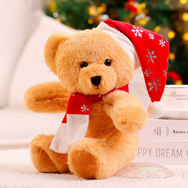 Oso de peluche de 26cm , oso de marrón suave, regalo de Navidad, decoración