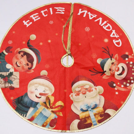 Falda del árbol de Navidad 80cm Rojo Estampado de Imagenes de Navidad