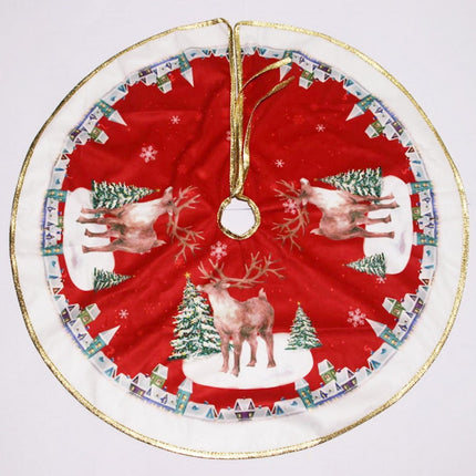 Falda del árbol de Navidad 80cm Rojo Estampado de Imagenes de Navidad
