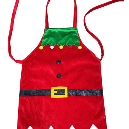 Delantal navideño de elfo Delantal de cocina para Fiestas Adornos Navideños