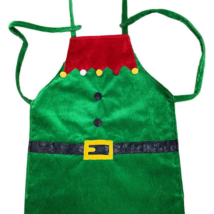 Delantal navideño de elfo Delantal de cocina para Fiestas Adornos Navideños