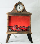 Chimenea Decorativa Led Efecto Llama de Fuego Chimenea de Batería