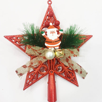 Estrella copa de árbol de Navidad Decorativa navideña de Metal