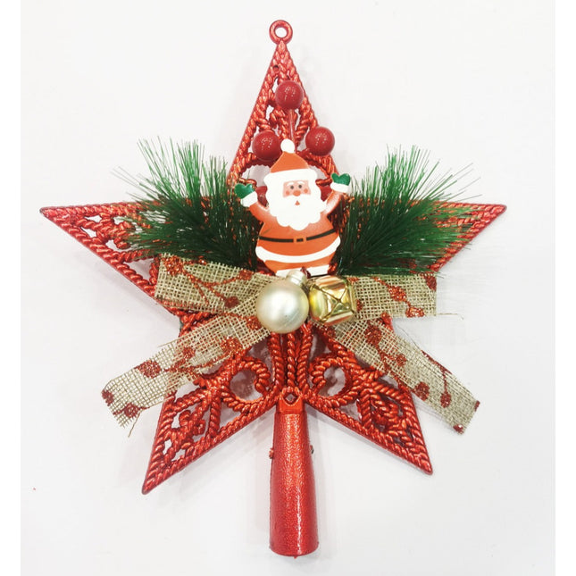 Estrella copa de árbol de Navidad Decorativa navideña de Metal