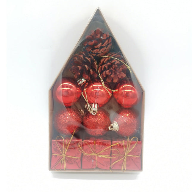 Juego de adornos de Navidad adornos inastillables con adornos surtidos para árbol de Navidad
