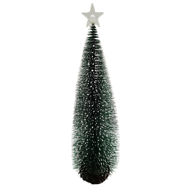 Mini Arbolitos de Navidad Mini Pino Navideño Arboles artificial cubierto de nieve con estrella 15cm/20cm/25cm/30cm