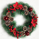 Corona de Navidad Artificial Decoración navideña Corona Adorno para puerta mesa