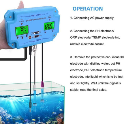 Medidor de pH y calidad del agua en línea para acuarios y piscicultura