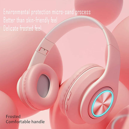 Auriculares inalámbricos Bluetooth plegables con micrófono para llamadas mano libre y tarjeta SD para música y juegos