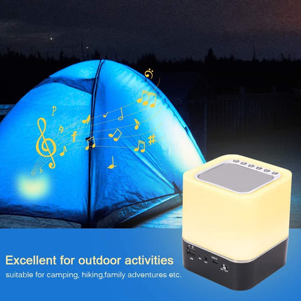 Altavoz Bluetooth LED con luz nocturna, alarma