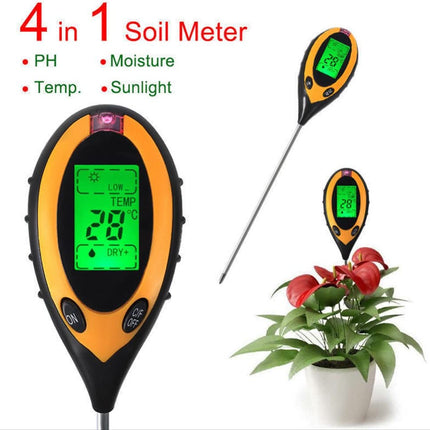 Medidor de calidad de suelo 4 en 1 humedad, temperatura, pH y sensor de suelo (SOIL)