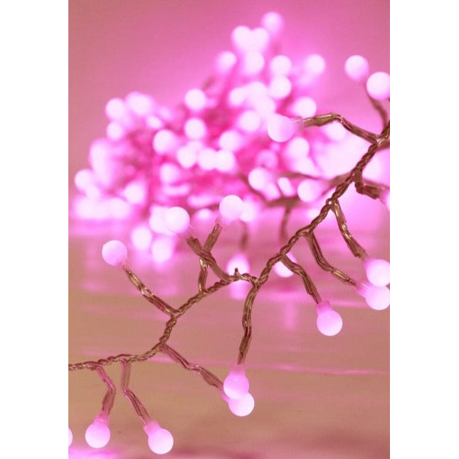 Guirnaldas Luces con 200 LED 3M+3.8M Cable Transparente Exterior Decoración para Fiesta Multicolores