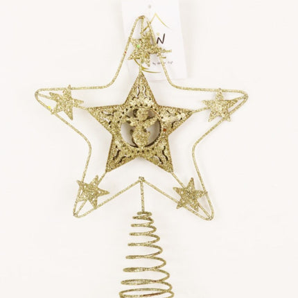 Estrella Decorativa navideña de Metal Topper del árbol de Navidad Decoracion Navidad