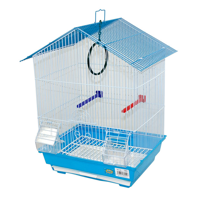 Jaula para pajaros con comederos,Palos y Columpios Jaula agapornis Jaula para ninfas 34.5*28*49.5CM