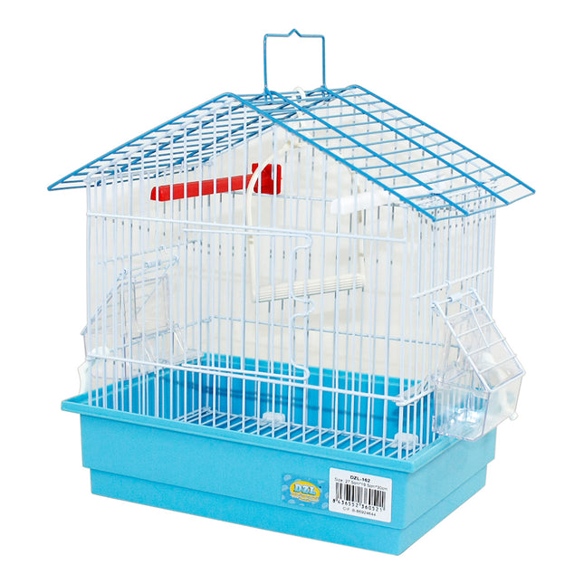 Jaula para pajaros con comederos,Palos y Columpios Jaula agapornis Jaula para ninfas 27.5*19.5*30CM