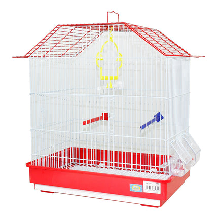 Jaula para pajaros con comederos,Palos y Columpios Jaula agapornis Jaula para ninfas 42.5*29.5*47.5CM