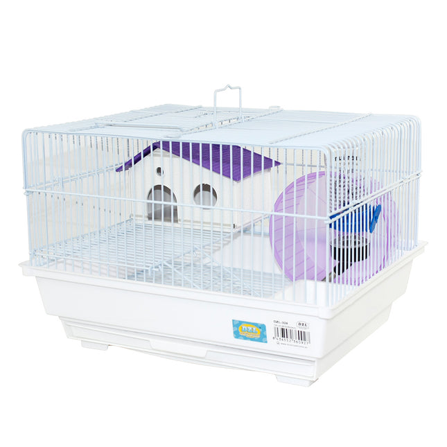 Jaula para Hámster Roborowski Rueda Bebedero comedero 35.5*28*24CM