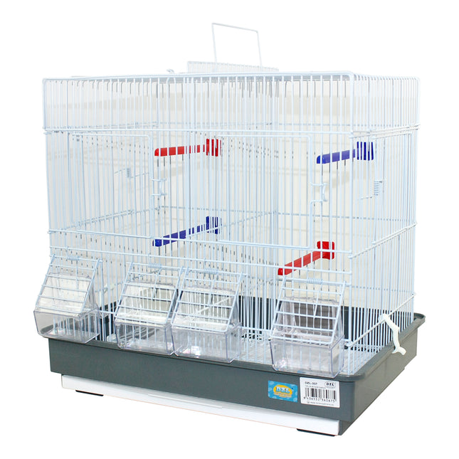 Jaula para pájaros Jaula metálica de criar pájaros con comedero Jaulas pájaros de criar 42.5*29.5*40CM