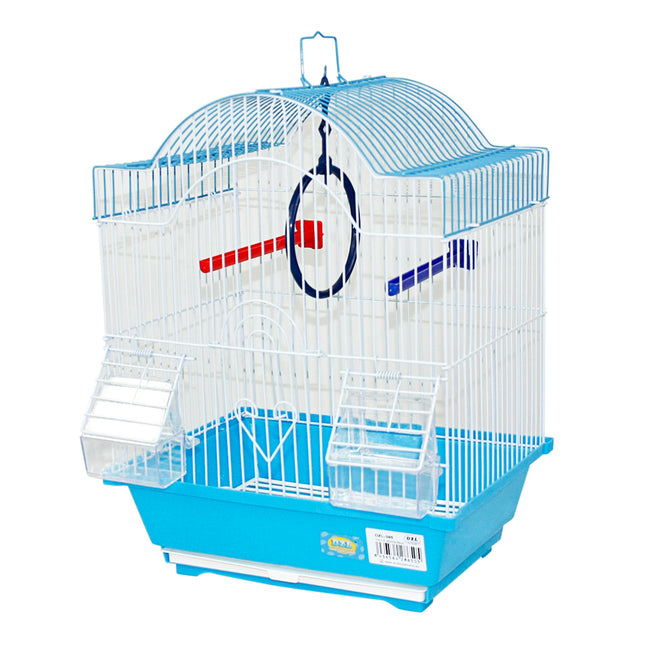 Jaula Pájaros Metal con Comedero Bebedero Saltador Cubeta 30*23*39CM