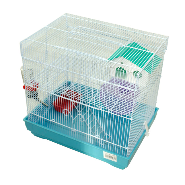 Jaula para Hámster Roborowski Rueda Bebedero comedero 39.5*29.5*37 cm