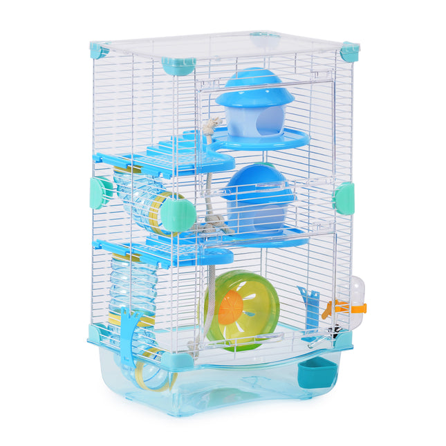 Jaula para Hámster Roborowski Jaula para Hamster 27*20.5*47cm jaulas Hamsters Grande con Tubos Bebedero comedero