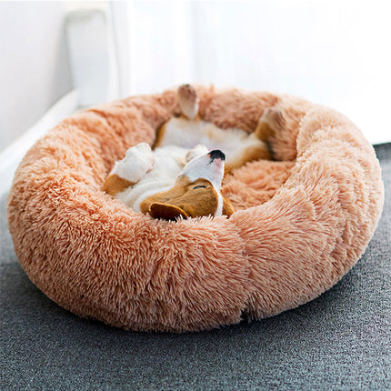 Cama para Gatos Mascotas Encantadora Perros pequeños para Dormir de Felpa Redonda Suave 100*120CM
